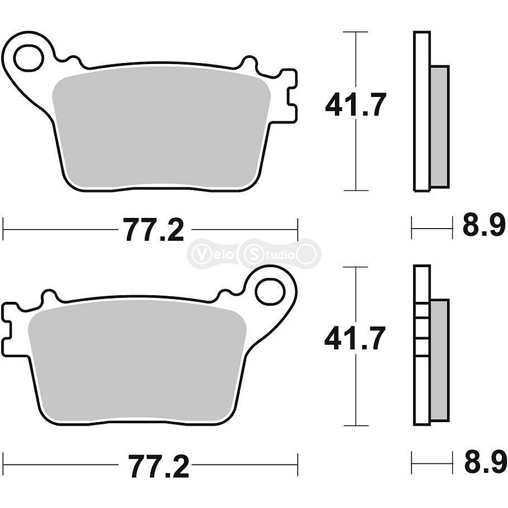 Колодки гальмівні SBS 834HF Standard Brake Pads, Ceramic