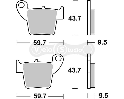 Тормозные колодки SBS 777CS Comp Brake Pads, Carbon