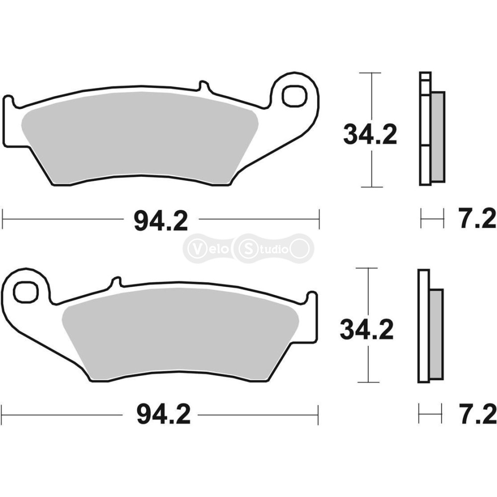 Колодки гальмівні SBS 694RSI Racing Brake Pads, EVO Sinter/Sinter