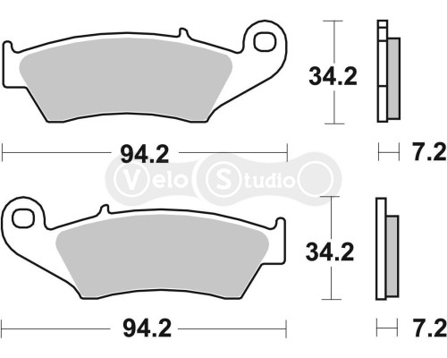 Колодки гальмівні SBS 694RSI Racing Brake Pads, EVO Sinter/Sinter