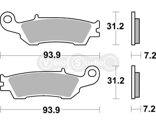 Колодки гальмові SBS 840RSI Racing Brake Pads, EVO Sinter/Sinter