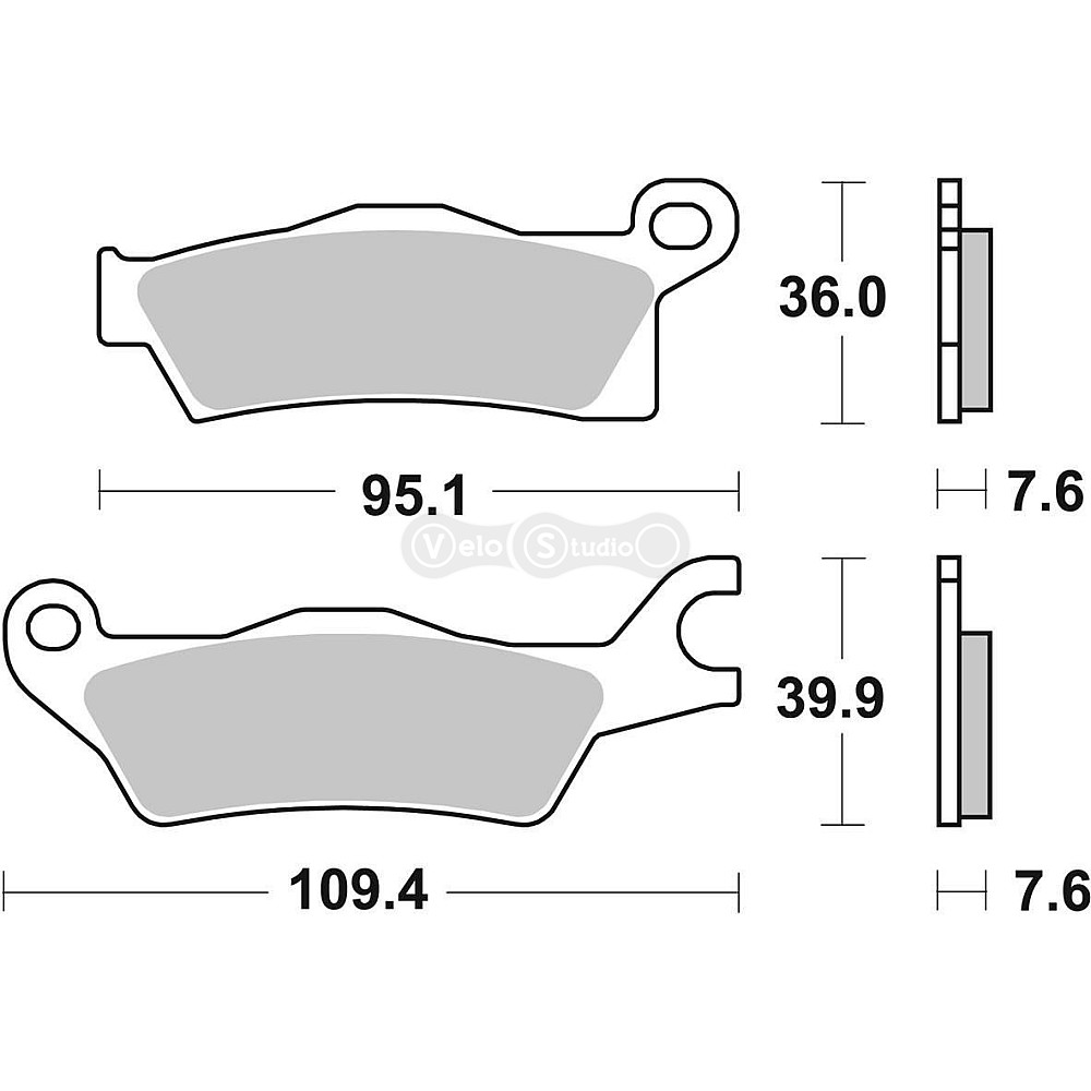 Тормозные колодки SBS 911RSI Racing Brake Pads, EVO Sinter/Sinter