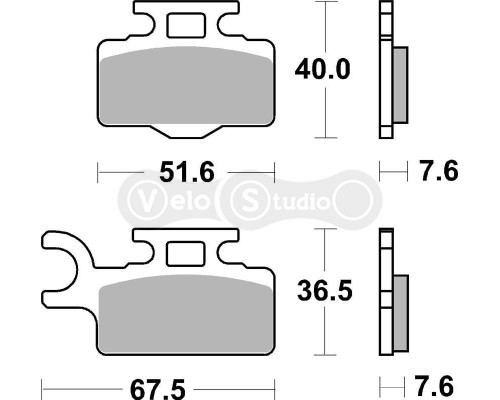 Тормозные колодки Renthal RC-1 BP-114 Works Brake Pads, Sintered