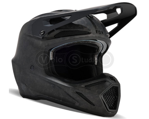 Шлем FOX V3 RS CARBON SOLID HELMET [Matte Black], M (57-58 см)