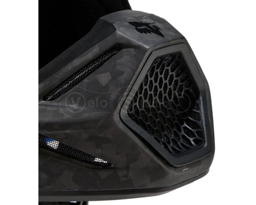 Шлем FOX V3 RS CARBON SOLID HELMET [Matte Black], M (57-58 см)