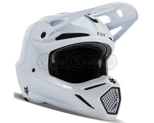 Шолом FOX V3 RS CARBON SOLID HELMET [White], M (57-58 см)