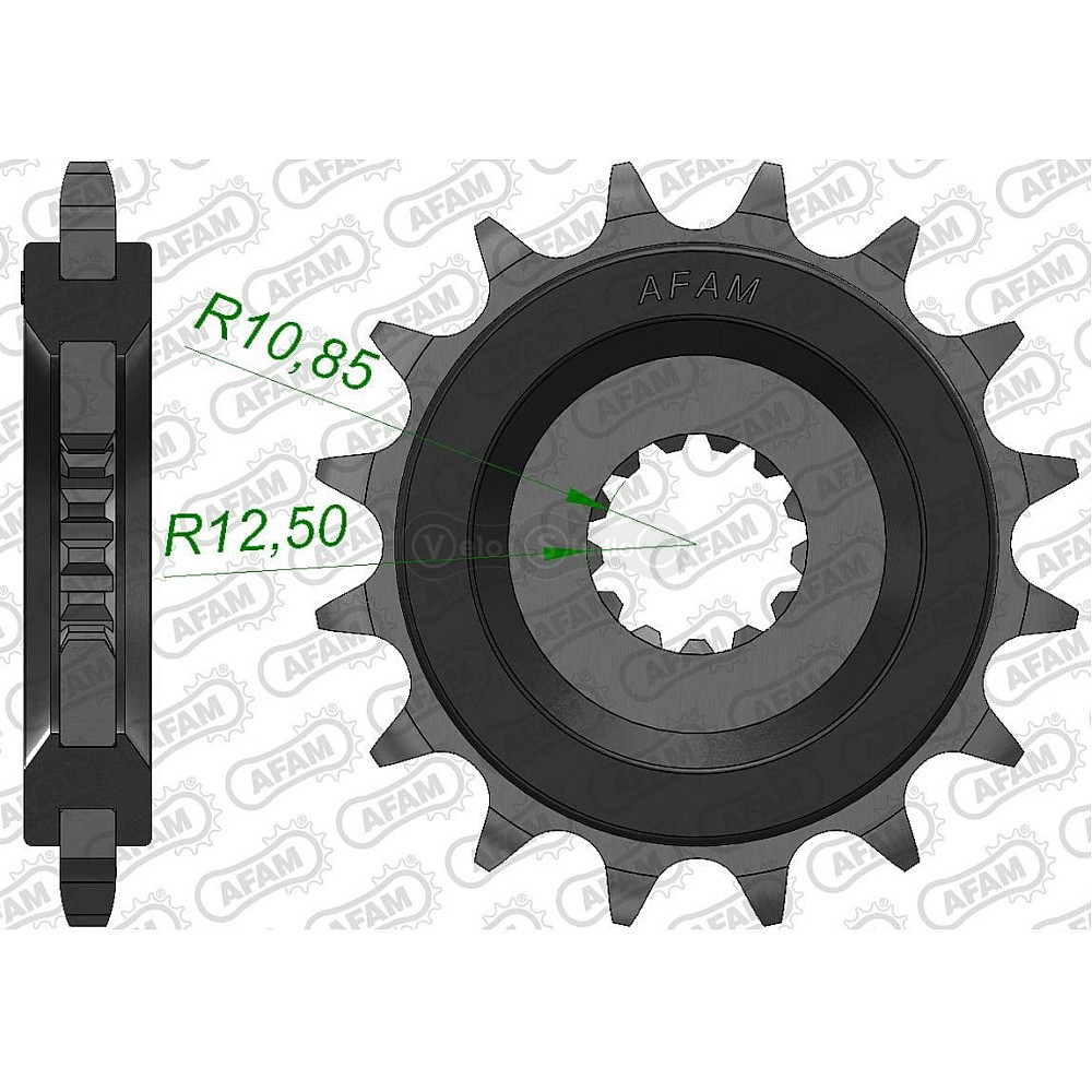 Передняя звезда AFAM 525 Rubber Sprocket 28401NR - Suzuki, 15z