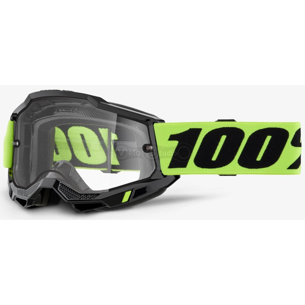Маска 100% ACCURI 2 Enduro Goggle Neon Yellow - Clear Dual Lens