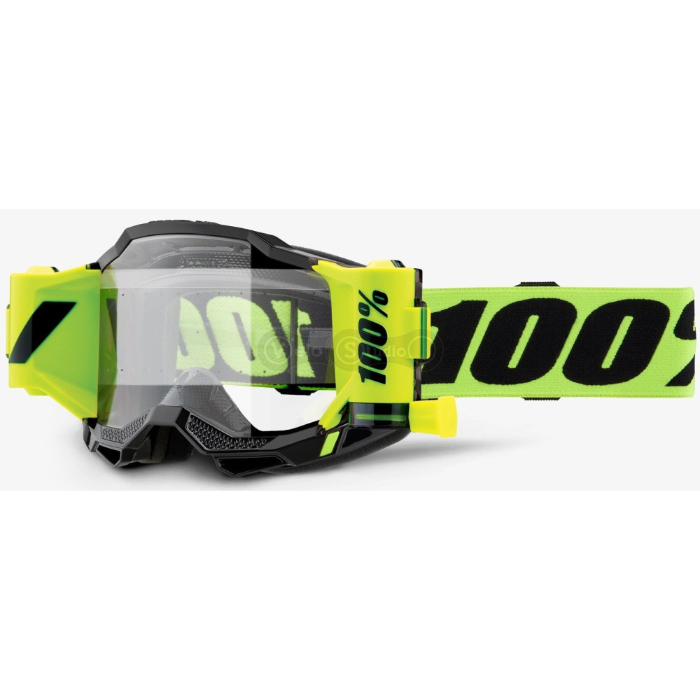 Маска 100% ACCURI 2 FORECAST Goggle Neon Yellow - Clear Lens, Roll-Off
