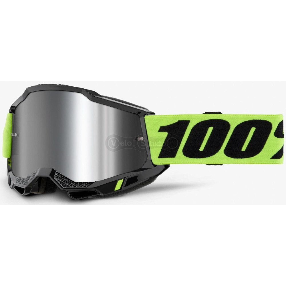 Маска 100% ACCURI 2 Goggle Neon Yellow - Mirror Silver Lens