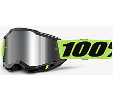 Маска 100% ACCURI 2 Goggle Neon Yellow - Mirror Silver Lens