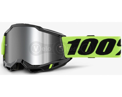 Маска 100% ACCURI 2 Goggle Neon Yellow - Mirror Silver Lens