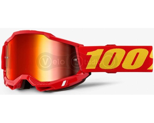 Маска 100% ACCURI 2 Goggle Red - Mirror Red Lens