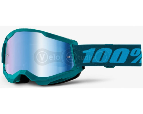 Маска 100% STRATA 2 Goggle Stone - Mirror Blue Lens