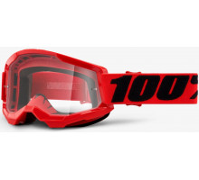 Маска 100% STRATA 2 Goggle Red - Clear Lens