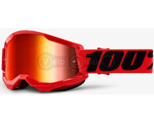 Маска 100% STRATA 2 Goggle Red - Mirror Red Lens