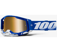 Маска 100% RACECRAFT 2 Goggle Blue - Mirror Gold Lens