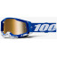 Маска 100% RACECRAFT 2 Goggle Blue - Mirror Gold Lens