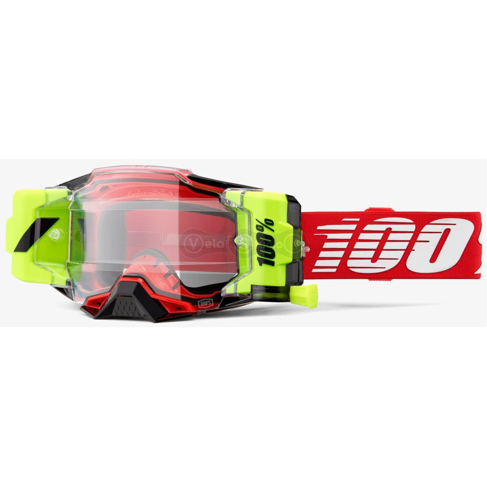 Маска 100% ARMEGA FORECAST Goggle Red - Clear Lens, Roll-Off