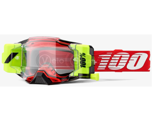 Маска 100% ARMEGA FORECAST Goggle Red - Clear Lens, Roll-Off