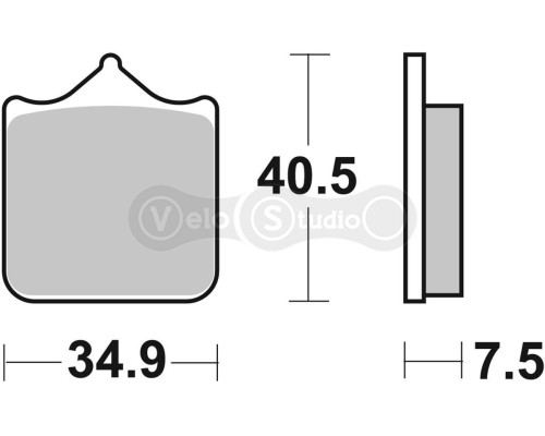 Колодки гальмові SBS 762HS Performance Front Brake Pads, EVO Sinter