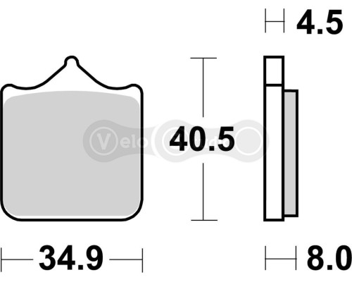 Колодки гальмівні SBS 870HS Performance Front Brake Pads, EVO Sinter