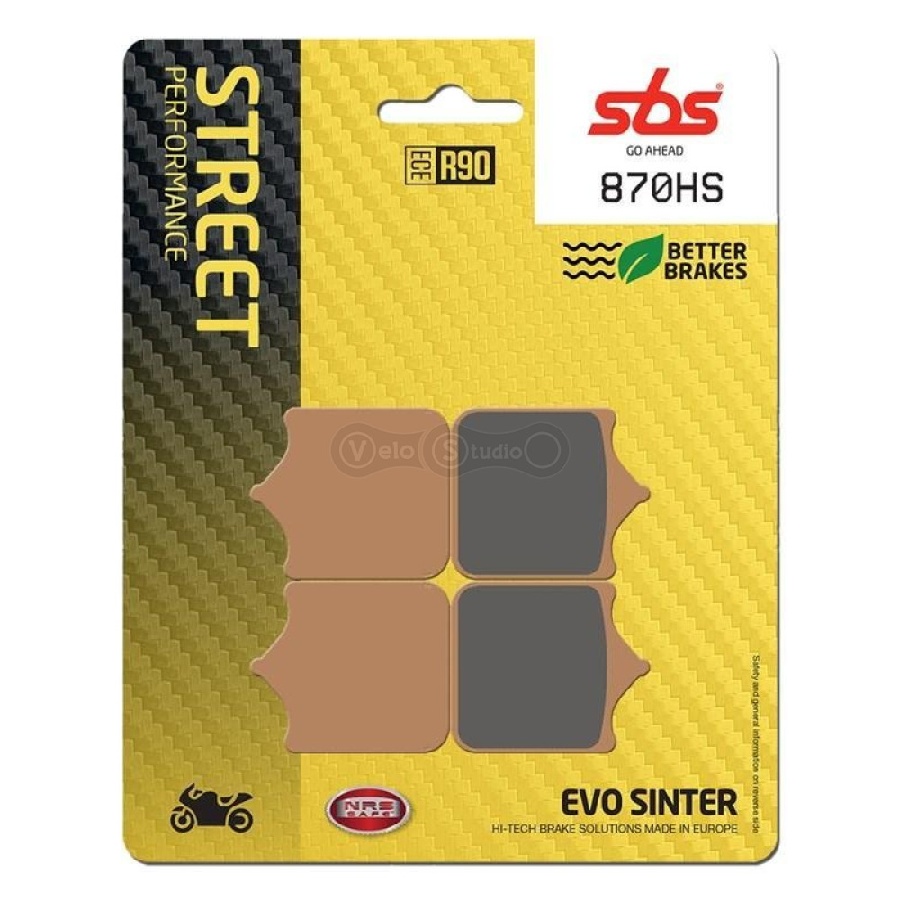 Тормозные колодки SBS 870HS Performance Front Brake Pads, EVO Sinter