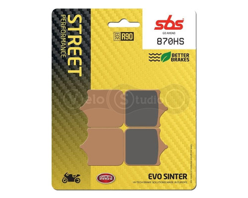 Колодки гальмівні SBS 870HS Performance Front Brake Pads, EVO Sinter