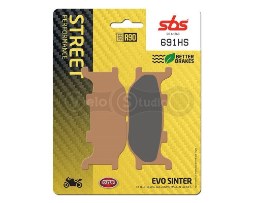 Колодки гальмівні SBS 691HS Performance Front Brake Pads, Sinter