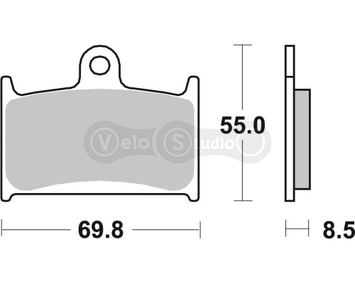 Колодки гальмові SBS 624HS Performance Front Brake Pads, EVO Sinter