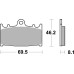 Тормозные колодки SBS 631RST Track Days Front Brake Pads, Sinter