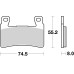 Тормозные колодки SBS 734RST Track Days Front Brake Pads, Sinter