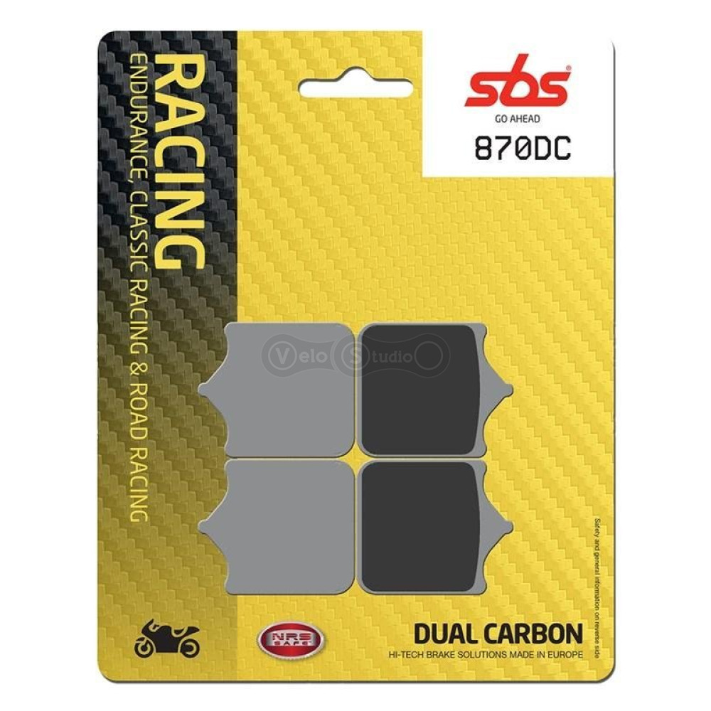 Тормозные колодки SBS 870DC Road Racing Front Brake Pads, Dual Carbon
