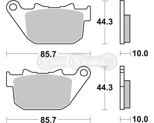 Колодки гальмівні SBS 808H.LS High Performance Rear Brake Pads, Sinter
