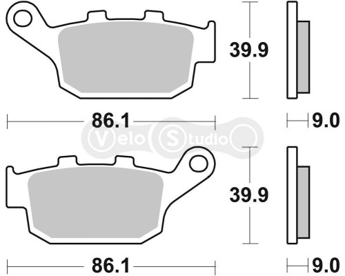 Тормозные колодки SBS 881HF Standard Brake Pads, Ceramic