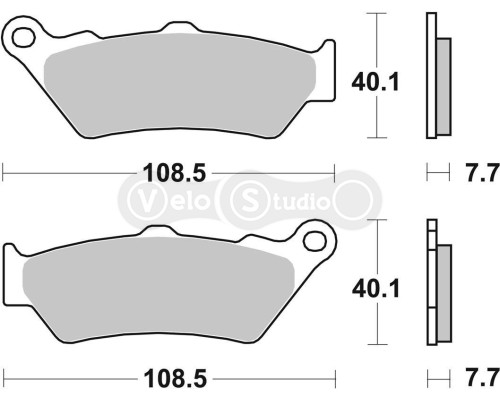 Колодки гальмівні SBS 674RSI Racing Brake Pads, EVO Sinter/Sinter