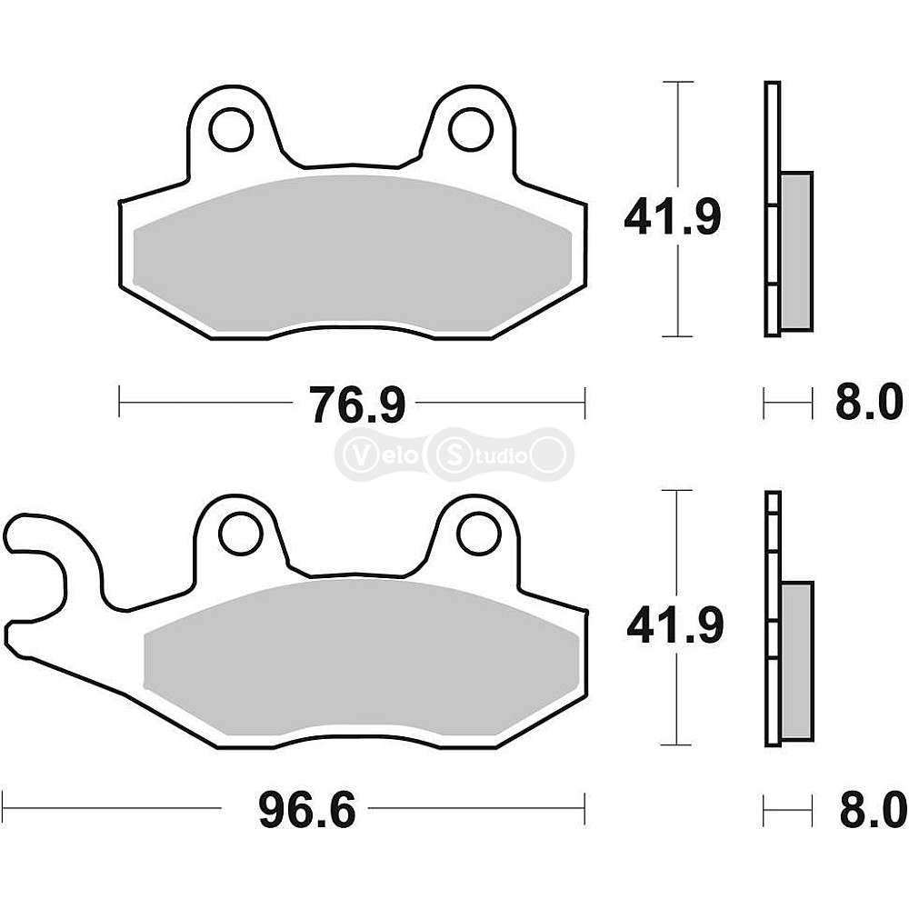 Колодки гальмові SBS 611RSI Racing Brake Pads, EVO Sinter/Sinter