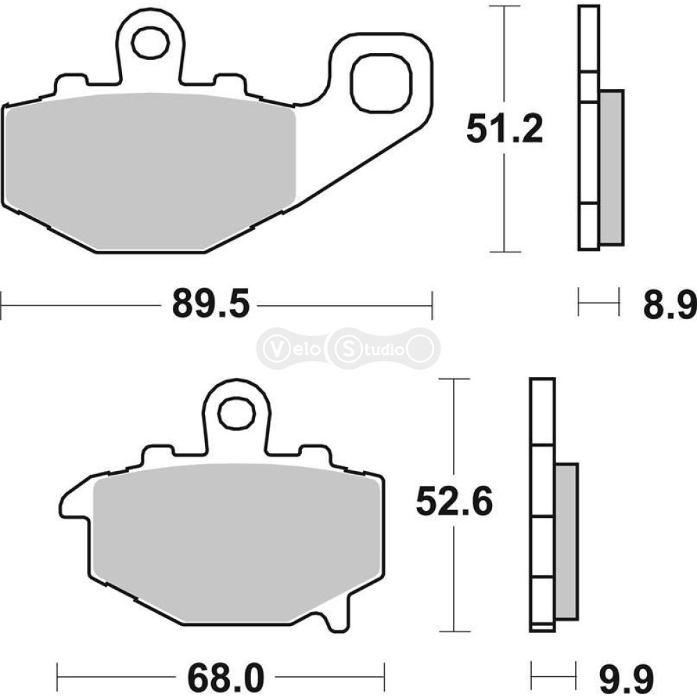 Тормозные колодки SBS 687LS Performance Rear Brake Pads, Sinter