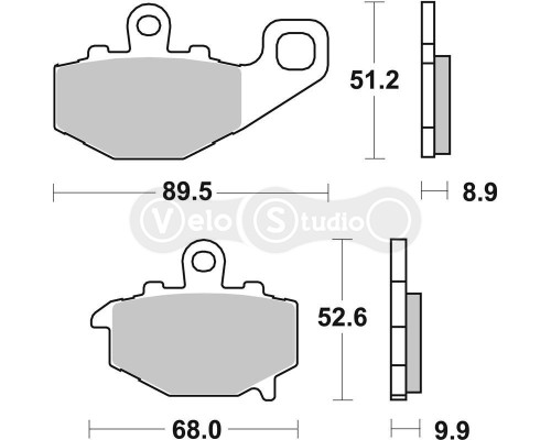 Колодки гальмівні SBS 687LS Performance Rear Brake Pads, Sinter