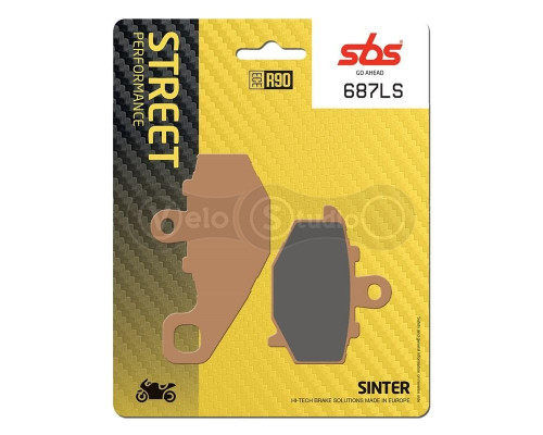 Колодки гальмівні SBS 687LS Performance Rear Brake Pads, Sinter