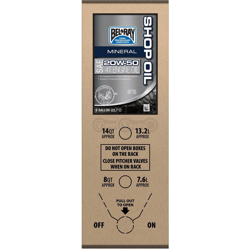 Масло моторное Bel-Ray SHOP Engine Oil [23л], 20w-50