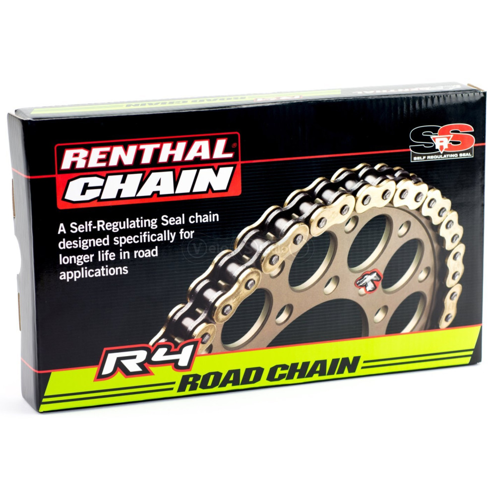 Цепь Renthal R4 Road SRS Chain - 525 [Gold], 525-120L / Seal Ring