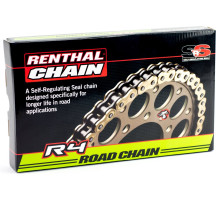 Цепь Renthal R4 Road SRS Chain - 525 [Gold], 525-126L / Seal Ring