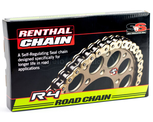 Цепь Renthal R4 Road SRS Chain - 525 [Gold], 525-126L / Seal Ring