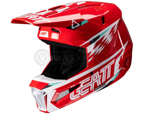 Мотошлем LEATT Moto 3.5 Helmet + Маска Velocity [Red], S (55-56 см)