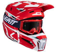 Мотошолом LEATT Moto 3.5 Helmet + Маска Velocity [Red], S (55-56 см)