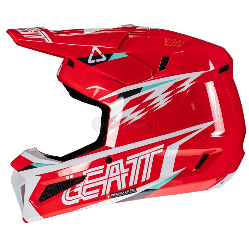 Мотошлем LEATT Moto 3.5 Helmet + Маска Velocity [Red], S (55-56 см)