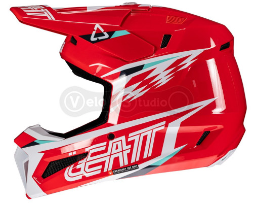 Мотошлем LEATT Moto 3.5 Helmet + Маска Velocity [Red], S (55-56 см)