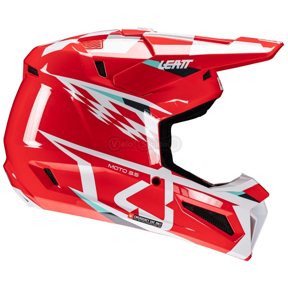 Мотошлем LEATT Moto 3.5 Helmet + Маска Velocity [Red], S (55-56 см)
