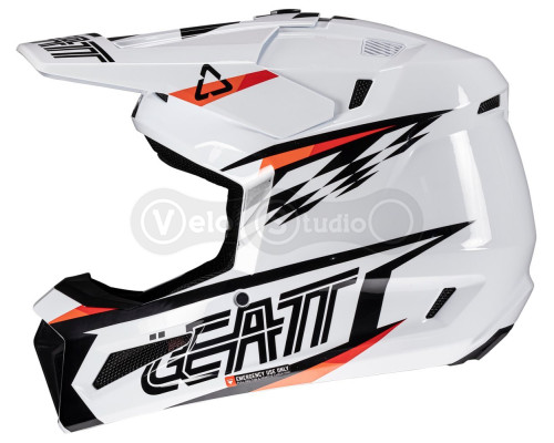 Мотошолом LEATT Moto 3.5 Helmet + Маска Velocity [White], XS (53-54 см)